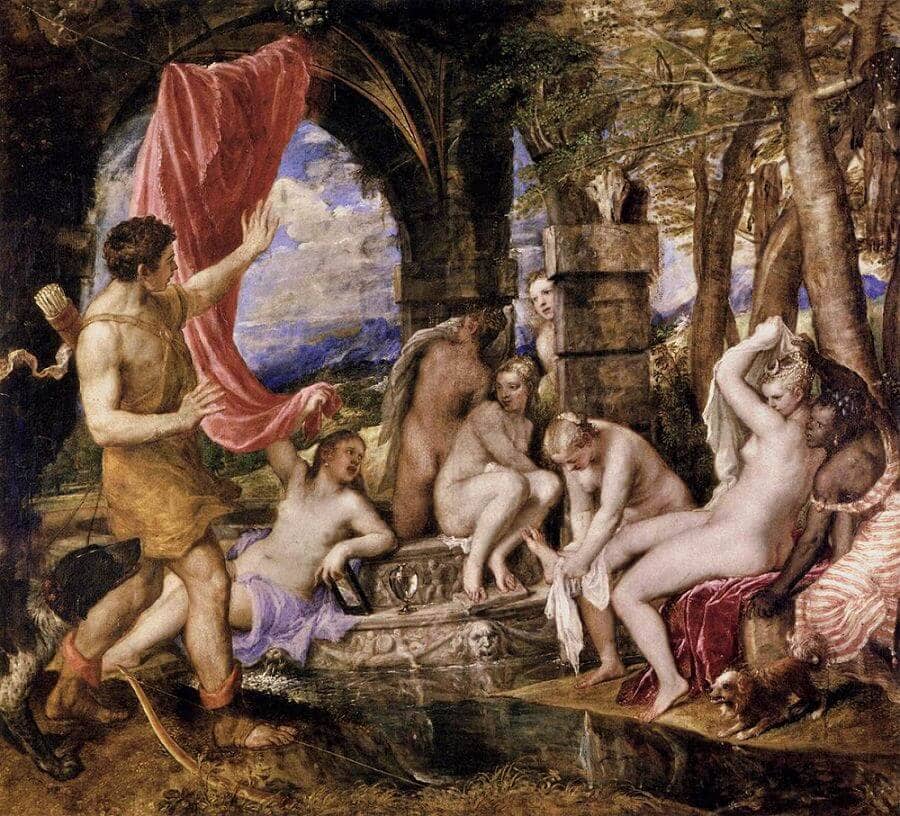 Diana and Actaeon, 1556-69  by Titian