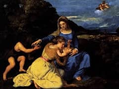 Madonna and Child with Saint John and Saint Catherine by Titian