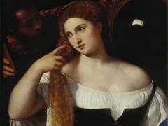 Woman with a Mirror by Titian
