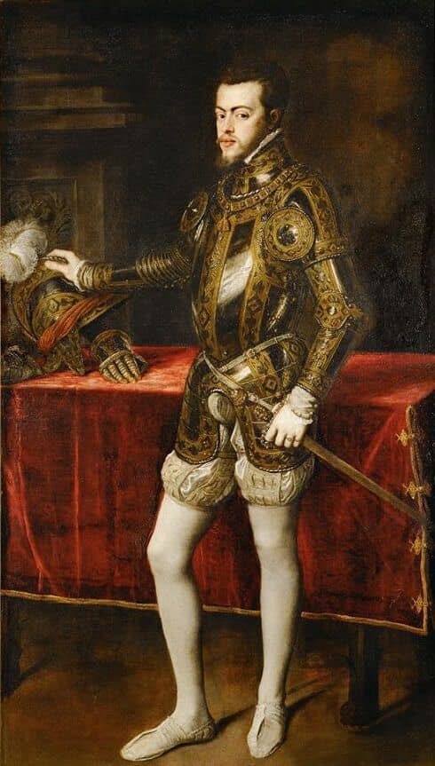 Portrait of Philip II in Armor, 1550 by Titian